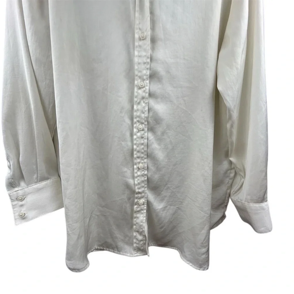Banana Republic Women's White‎ Button-Up Shirt Size S Long Sleeve Casual